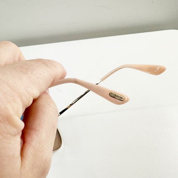 Tom Ford Gold and Blue Gradient Sunglasses - Picture 6 of 10